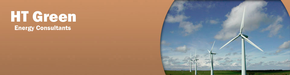 HT-Green title on the left with the picture of a turbine on the right with brown background behind the text